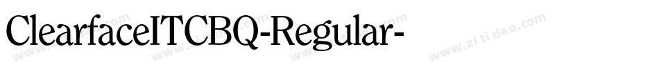 ClearfaceITCBQ-Regular字体转换