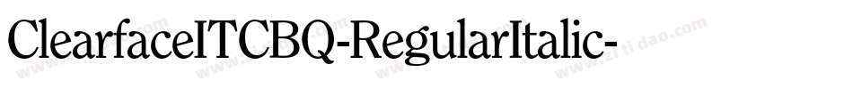 ClearfaceITCBQ-RegularItalic字体转换