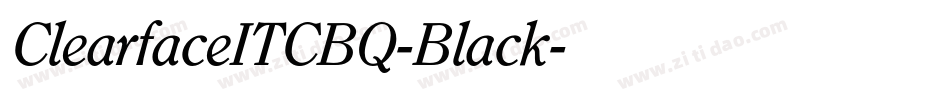 ClearfaceITCBQ-Black字体转换