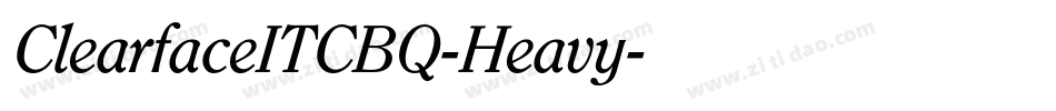 ClearfaceITCBQ-Heavy字体转换