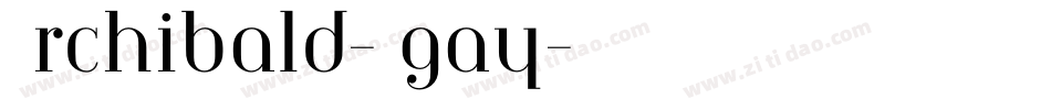 Archibald-L9ay字体转换