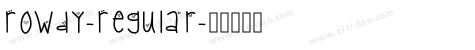 Rowdy-Regular字体转换