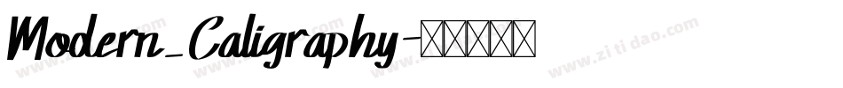 Modern_Caligraphy字体转换
