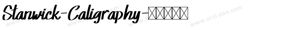 Stanwick-Caligraphy字体转换