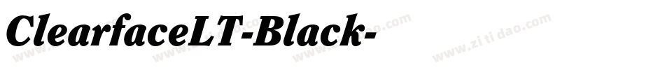 ClearfaceLT-Black字体转换