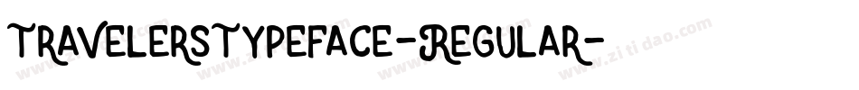 TravelersTypeface-Regular字体转换