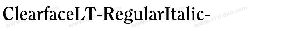 ClearfaceLT-RegularItalic字体转换