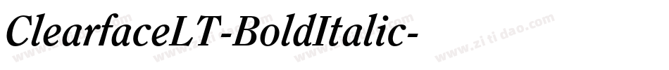 ClearfaceLT-BoldItalic字体转换
