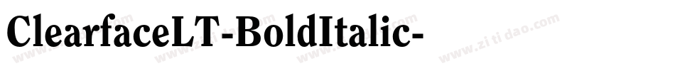 ClearfaceLT-BoldItalic字体转换