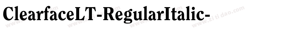 ClearfaceLT-RegularItalic字体转换