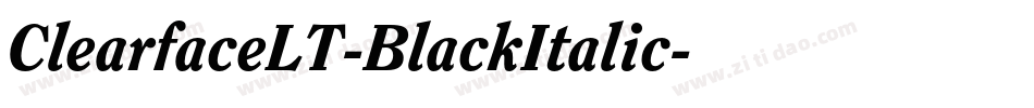 ClearfaceLT-BlackItalic字体转换