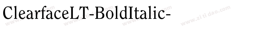 ClearfaceLT-BoldItalic字体转换