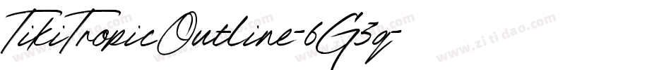 TikiTropicOutline-6G3q字体转换