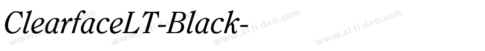 ClearfaceLT-Black字体转换
