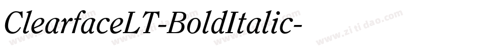ClearfaceLT-BoldItalic字体转换