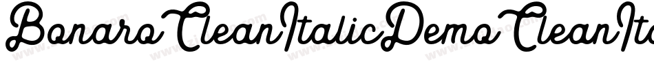 BonaroCleanItalicDemoCleanItalic-PKV6d字体转换
