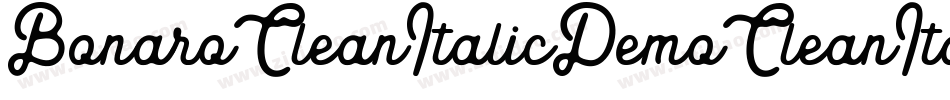 BonaroCleanItalicDemoCleanItalic-PKV6d字体转换