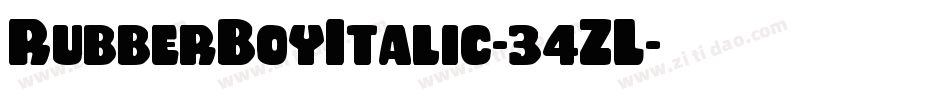 RubberBoyItalic-34ZL字体转换 RubberBoyItalic-34ZL字体转换