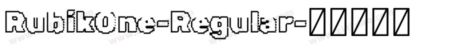 RubikOne-Regular字体转换