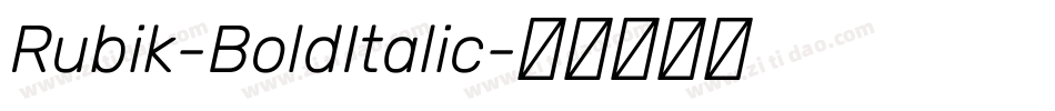Rubik-BoldItalic字体转换