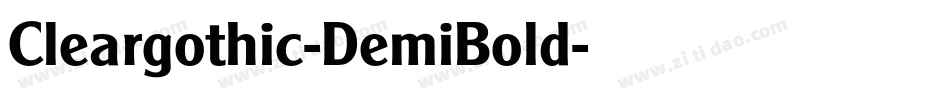 Cleargothic-DemiBold字体转换