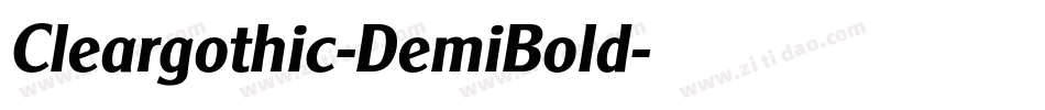 Cleargothic-DemiBold字体转换