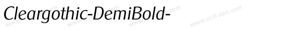 Cleargothic-DemiBold字体转换