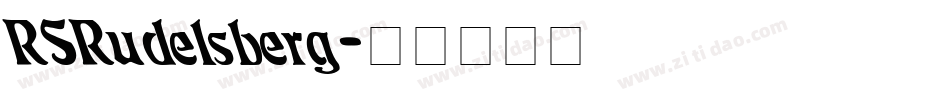 RSRudelsberg字体转换