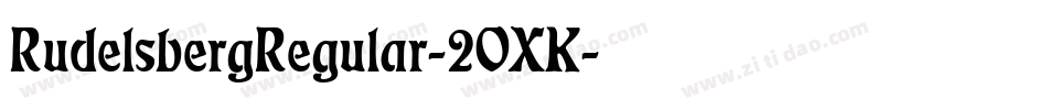 RudelsbergRegular-2OXK字体转换