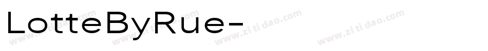 LotteByRue字体转换