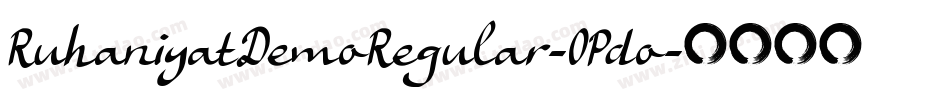RuhaniyatDemoRegular-0Pdo字体转换