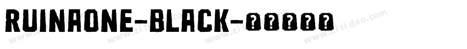 RuinaOne-Black字体转换