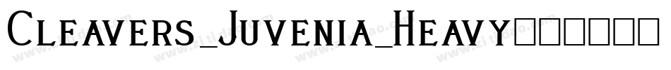 Cleavers_Juvenia_Heavy字体转换