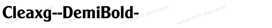 Cleaxg--DemiBold字体转换