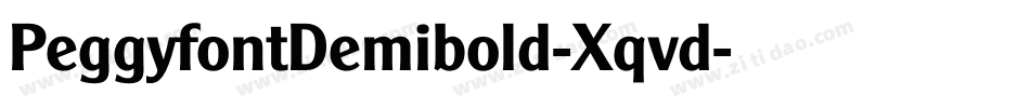 PeggyfontDemibold-Xqvd字体转换