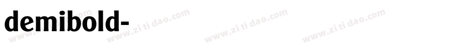 demibold字体转换
