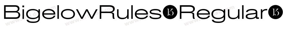 BigelowRules-Regular字体转换