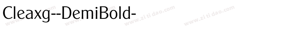 Cleaxg--DemiBold字体转换