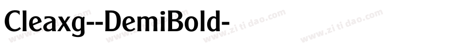 Cleaxg--DemiBold字体转换
