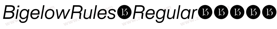 BigelowRules-Regular字体转换