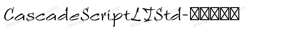 CascadeScriptLTStd字体转换