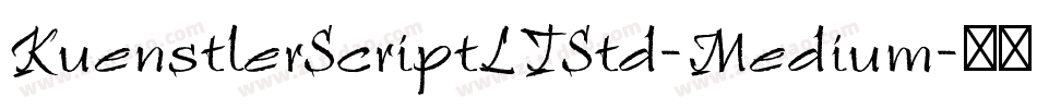 KuenstlerScriptLTStd-Medium字体转换
