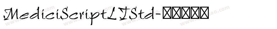 MediciScriptLTStd字体转换