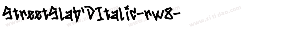 StreetSlab3DItalic-rw8字体转换