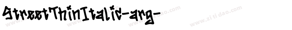 StreetThinItalic-arg字体转换