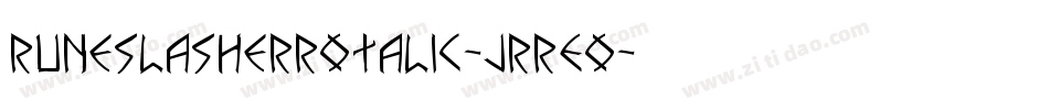 RuneSlasherRotalic-JRREo字体转换