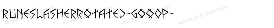 RuneSlasherRotated-GOO0P字体转换