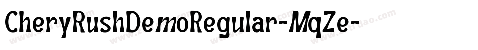 CheryRushDemoRegular-MqZe字体转换