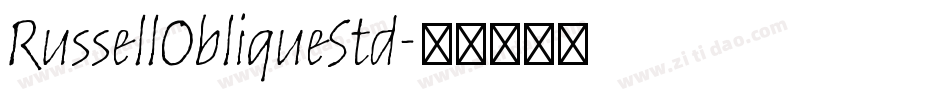 RussellObliqueStd字体转换