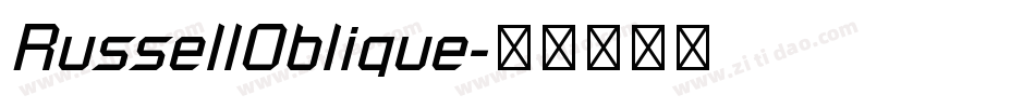 RussellOblique字体转换